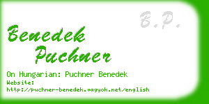 benedek puchner business card